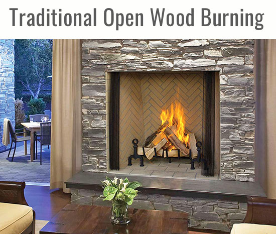 Traditional Wood Burning Fireplace